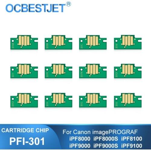 PFI-301 PFI301 Permanent Cartridge Chip For Canon iPF8000 iPF8000S iPF8100 iPF9000 iPF9000S iPF9100 Printer Reset Chips