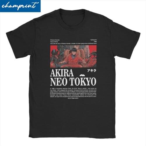 Funny Akira Neo Tokyo T-Shirts for Men Women Crew Neck Cotton T Shirt Anime Short Sleeve Tees Gift Idea Clothing