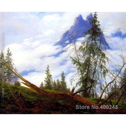 Mountain Peak with Drifting Clouds by Caspar David Friedrich paintings For sale Home Decor Hand painted High quality