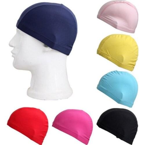 Fabric Protect Ears Long Hair Sports Swim Pool Swim Cap Hats Adults Men Women Kids Child Sporty Ultrathin Adult Bathing Caps