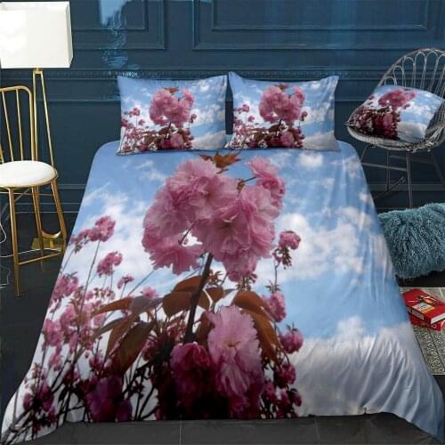 Blossom Shoot Quilt Cover Pillowcase 3Piece Comforter Bedding Set With Pillow Case Single Double Duvet Cover Home Decora