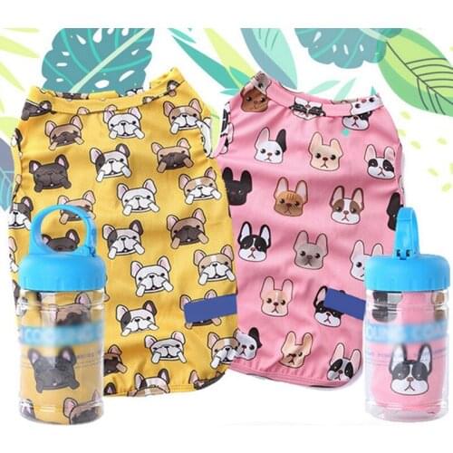 Summer Pet Clothes Outdoor Fat Dog Cooling Vest Shirt Clothes For French Bulldog Pug Dogs Vest Clothing For Dogs Cooling Costume