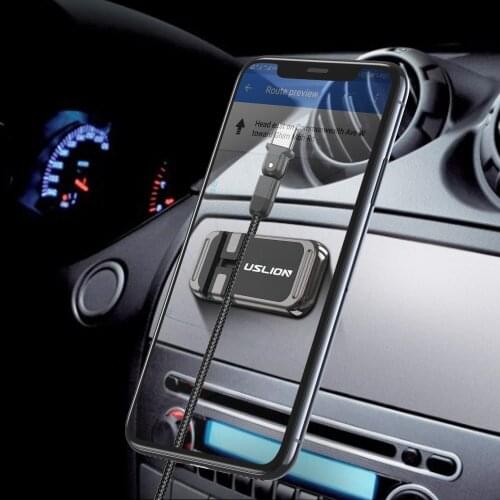 USLION Magnetic Phone Holder Car Stand For Xiaomi Samsung Mobile Universal Paste Holder Stand For iPhone12 Pro Max iPhone 11