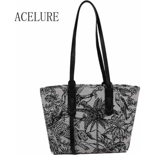 ACELURE Fashion Female Girl Bag Shopping Purse Diagonal Shoulder Bag for Women Personalized Printing Large-capacity Tote Bags