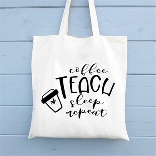 Coffee Print Definition Fashion Womens Tote Bag Original Cute Canvas Shopping Bag Girl School Students Shoulder Bags