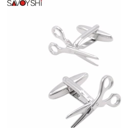 SAVOYSHI Fashion Scissors Model Cufflinks for Mens Cuff buttons High Quality Shirt Cuff links Brand Jewelry Gift