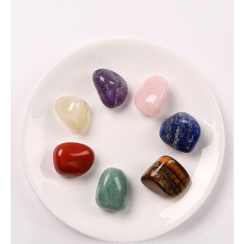7 Color Chakra Stone Healing Crystals Set Tumbled Polished Irregular Gemstones Aventurine Rose Quartz Red Home Decor Ornaments