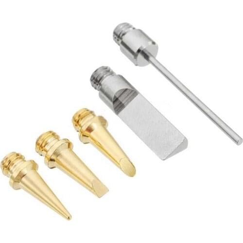 5pc/set Welding Tips For HS-1115K Pro Butane Gas Soldering Iron Kit Welding Head Torch Lead-free Iron Cordless Pen Tool