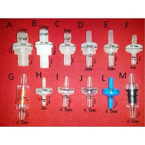 5PCS 3/4/4.5/5/6/8/10/12mm Plastic Durable Equal Diameter One Way Non-Return Check Valve for Aquarium