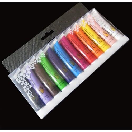 Wholesale Price Best Price 12 Colors One Set 12ml Paint Tubes Draw Painting Acrylic Colour Set Fit For Paintbrush School Supply