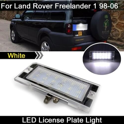 For Land Rover Freelander 1 1998 1999 2000 2001 2002 2003 2004 2005 2006 White LED License Plate Light Number Plate Lamp