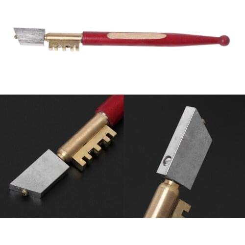 Professional Diamond Antislip Wood Handle Oil Feed Glass Cutter Cutting Tools