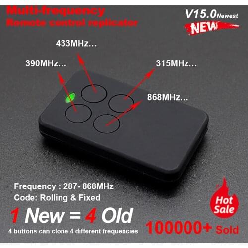 300-900 MHz Garage Door Remote Control Gate Command Clone for DOORHAN HORMANN LIFTMASTER BENINCA PUJOL SOMMER DEA