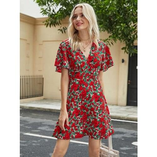 Qzmwoalxn Summer Short Sleeve Dresses