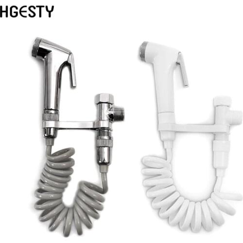 Handheld Portable Toilet Bidet Sprayer Set Bathroom Toilet Bidet Shower Head Sprayer Nozzle Adapter Shower Hose Wall Mounted