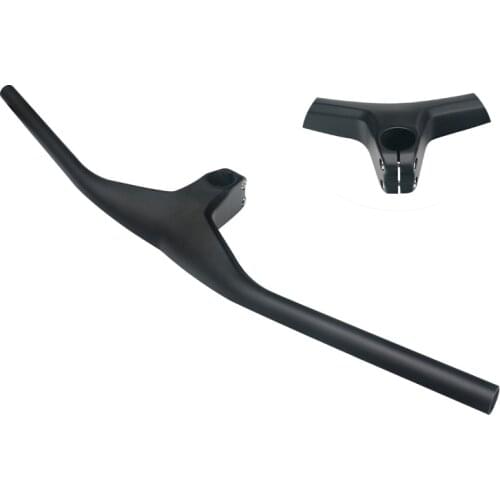 TOSEEK full carbon bicycle handlebar MTB mountain bike handlebar stem integrated 17 degree UD matte 600/640/680/720/760/800mm