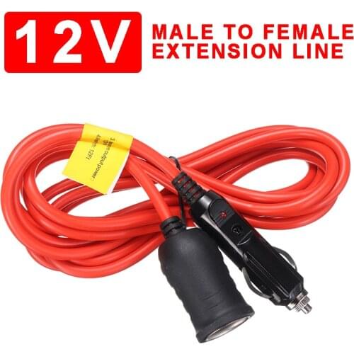 8A Male to Female Plug Cigarette Lighter Adapter Cables Power Supply Cord Apply to Cigarette Lighter Socket DC 12V