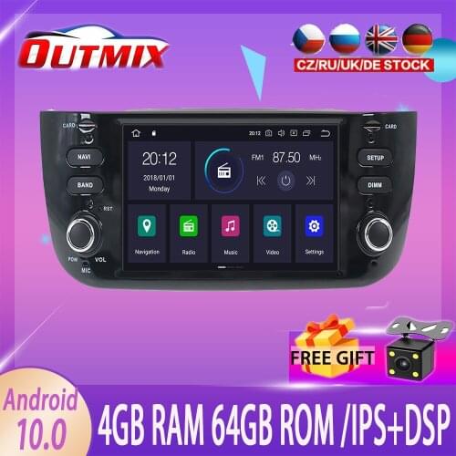 Android system Car DVD player GPS Navigation Radio Stereo Headunit For Fiat Punto 2009 - 2015 /Linea 2012 - 2018 car Multimedia