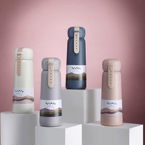 New Design Thermos Double Wall Stainless Steel Vacuum Flasks Thermoses Coffee Tea Milk Travel Mug Water Bottle Gifts 350ml