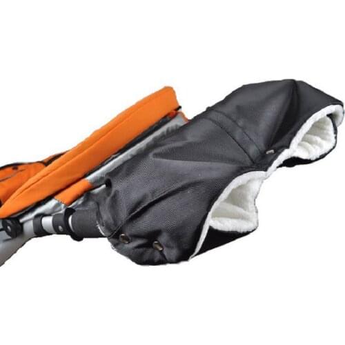 Thick Warm Baby Stroller Plush Glove Windproof Waterproof Hand Guard Outdoor Needs Fleece Adjustable Glove Pram Accessories