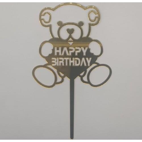 Happy Birthday Cake Europe Home Decor Acrylic Stickers Toppers Decoration Party Supplies Top Fashion