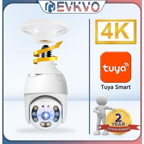 E27 3MP Tuya Samrt Auto Tracking Wifi Camera 1080P IP Security Home PTZ Speed Dome CCTV IR Night Vision Outdoor Wifi Camera