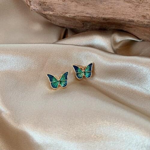 Sweet butterfly small fresh super sensen small earrings for women wholesale