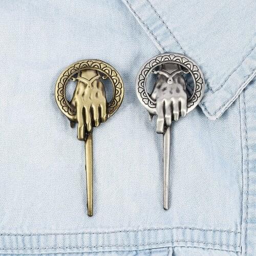 Hand of the King Lapel Inspired Authentic Prop Pin Badge Brooches Movie Jewelry