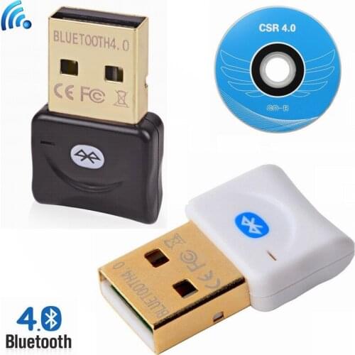 100set Mini USB Bluetooth V4.0 Dual Mode Wireless Dongle connector CSR 4.0 Adapter Audio Transmitter For Win8 7 WIN10 XP 25