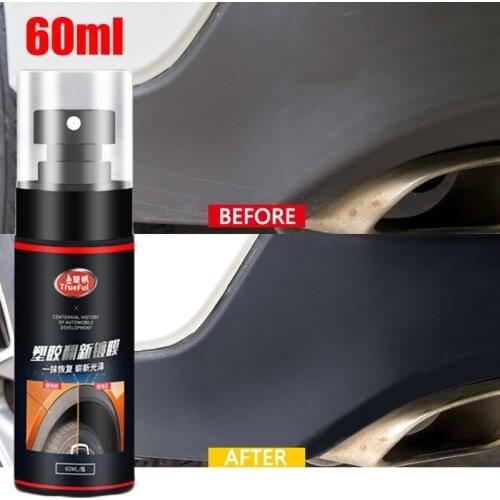 60ml Car Plastic Parts Retreading Agent Wax Universal Auto Interior Instrument Panel Door Bumper Renovation Coating