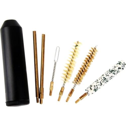 7pc sCal.38/357 9mm Gun Rifle//Barrel Cleaning Wire Mop Brush Tool Kit