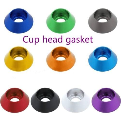 5PCS M3 M4 Aluminum Lock Nuts Nylon Nut Alloy Flat Cone Cup Head Screw Gasket Self-Tightening for RC Car Drone Quadcopter Motor