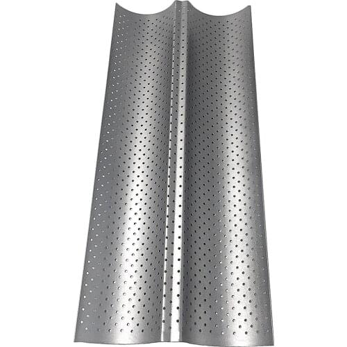 Non-Stick Perforated Pan French Bread Baking Pan Tray, 2 or 3 or 4 Gutters to Choose, 2 Colors Available
