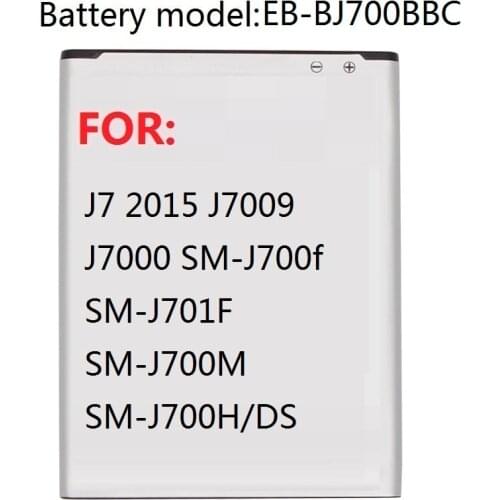 Battery EB-BJ700BBC EB-BJ700CBE For Samsung GALAXY J7 2015 J7009 J7000 SM-J700f SM-J701F SM-J700M SM-J700H/DS
