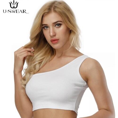 U-SWEAR Summer Womens Off The Shoulder Cotton Blend Sleeveless Slim Fit Sexy Beach Casual Tops Shirts