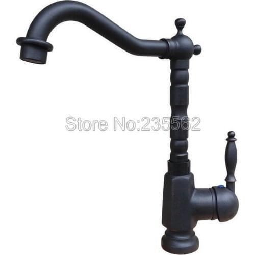 Oil Rubbed Bronze Swivel Spout Kitchen Faucet Wash Basin Mixer Sink Faucet Single Hole Mixer Tap Lnf340