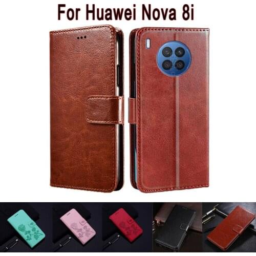 Phone Case For Huawei Nova 8i Cover Etui Flip Wallet Leather Stand Book Funda On Huawei Nova8 i Case Magnetic Card Hoesje Bag