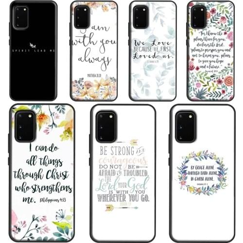 Bible Verse Jesus Christ Christian Phone Case For Samsung Galaxy S21 S20 Ultra S8 S9 S10 Plus Note 10 Note 20 9 S20 FE Cover