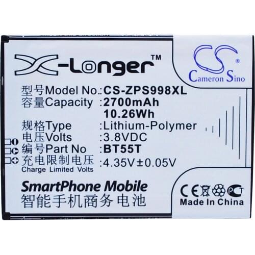 CS 2700mAh / 10.26Wh battery for ZOPO 3X, 9530, ZP998, ZP999 BT55T