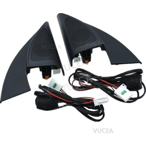 Tweeter trumpet with wire For Kia Rio X - Line 2017 2018 2019 Russia Rio k2 Car tweeter Audio Black triangle head speakers