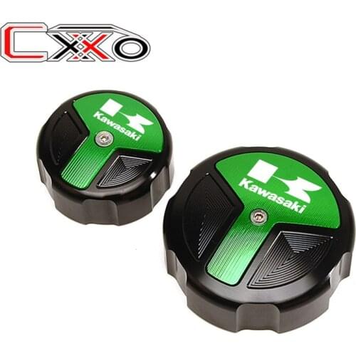 For Kawasaki Z1000SX Z900RS Z750 ZX6R ZX10R Motorcycle Green High quality Front Rear Fluid Cylinder Master Reservoir Cover