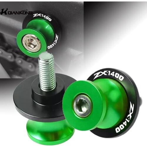 For Kawasaki ZX1400 2006-2016 Motorcycle CNC 8mm 10mm Swingarm Spools Slider Swingarm 2015 2014 2013 2012 2011 2010 2009 2008 07
