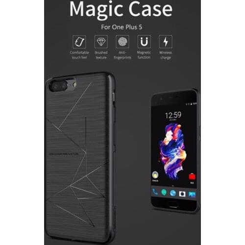 For Oneplus 5 One Plus 5 Nillkin Qi Wireless Charging Receiver Charger Case Accessories Back Shell Cover Charging Magic Case