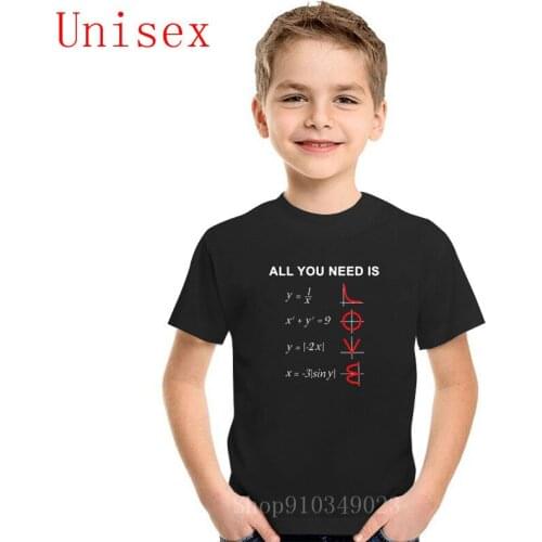 Fashion Logo Print TShirt children Short Sleeve All You Need Is Love Math O-Neck Fashion kids tshirts boys shorts tops for girls