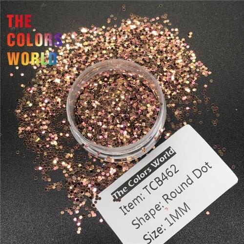 TCT-231 Round Dot Shape Texture Color 1MM Nail Glitter Nail Art Decoration Face Glitter Henna Tattoo Makeup Handwork Crafts DIY