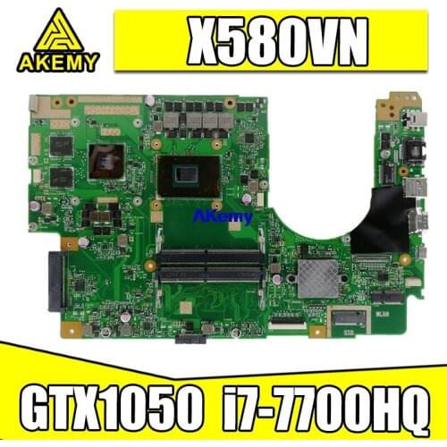 X580VD Motherboard with GTX1050 Graphics card i7-7700HQ CPU For Asus Flying fortress X580 X580V X580VD X580VN laptop Mainboard