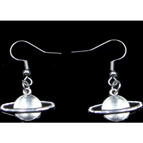 Fashion Handmade Simple Design 20*13mm Saturn Planet Spark Drop Earrings For Women Gift Fashion Jewelry Cute Small Object