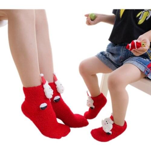 Fashion Adult Men Women Baby Kids Christmas Socks Winter Warm Ankle Socks