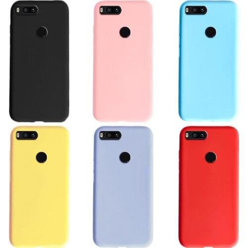 Soft Silicone Case For Xiaomi Mi A1 Case Color Matte TPU Back Cover For Xiaomi Mi A1 MiA1 Phone Case Funda Xiaomi Mi 5X Cover