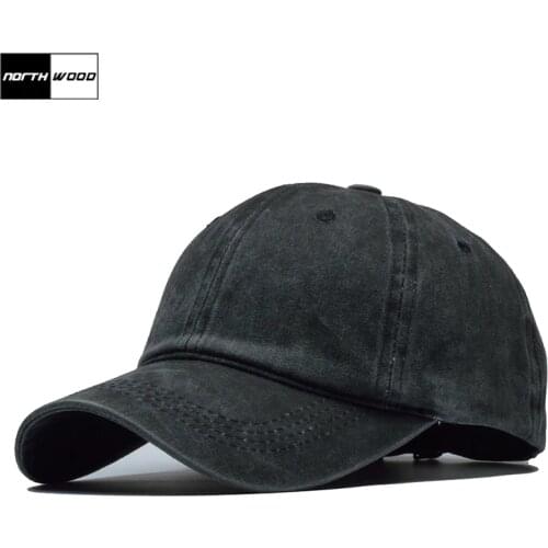 [NORTHWOOD] Unisex Solid Washed Baseball Cap Bone Feminino Snapback Caps Gorras Para Hombre Hip Hop Dad Hat Bone Trucker Caps